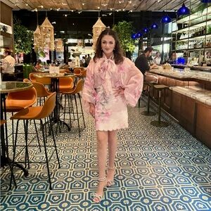 Zimmermann Pink Floral Mini Dress